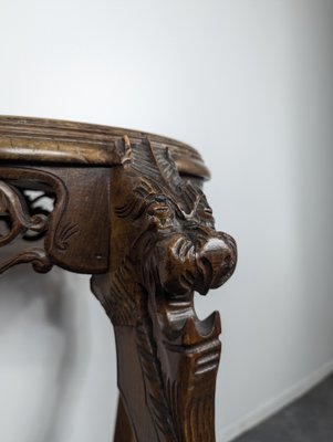 Carved Stool with Chimera Decoration-HLV-2033127