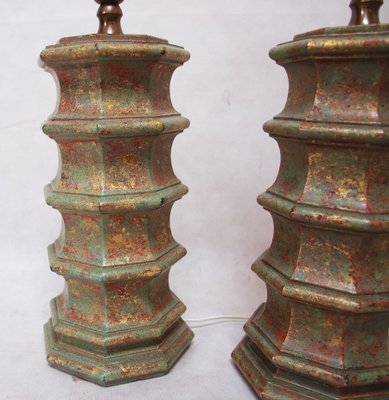 Carved Table Lamps from Palladio, Italy, 1970s, Set of 2-LCV-1437864