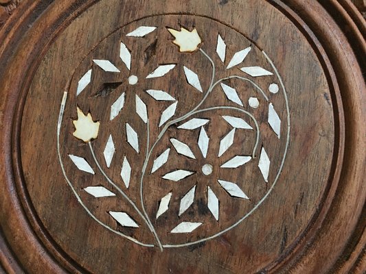 Carved Teak Coffee Table, 1970s-WQQ-692617