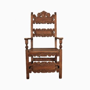 Carved Throne Chair, 1880s-WK-820031