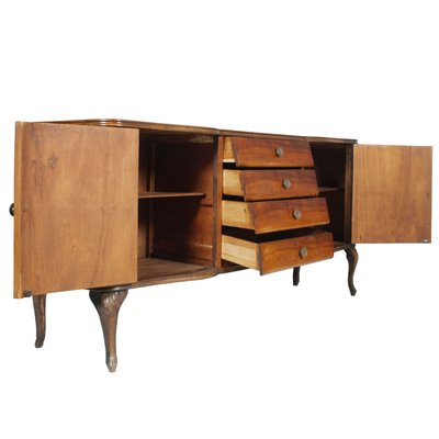 Carved Walnut and Burl Walnut Chippendale Sideboard from Testolini E Salviati, 1920s-NJV-568620