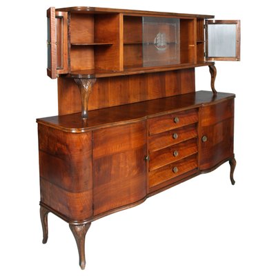 Carved Walnut and Burl Walnut Chippendale Sideboard from Testolini E Salviati, 1920s-NJV-568620