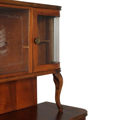 Carved Walnut and Burl Walnut Chippendale Sideboard from Testolini E Salviati, 1920s-NJV-568620