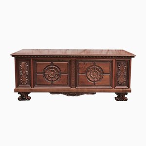 Carved Walnut Chest, 1970s-KNM-891413