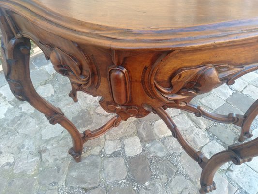 Carved Walnut Console Table, 1800s-ZFY-1153494