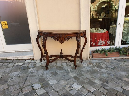 Carved Walnut Console Table, 1800s-ZFY-1153494