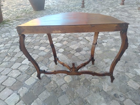 Carved Walnut Console Table, 1800s-ZFY-1153494