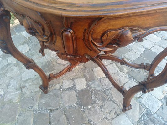 Carved Walnut Console Table, 1800s-ZFY-1153494