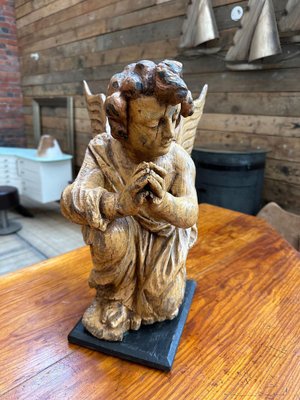 Carved Wooden Angel, 1890s-WSZ-1743194