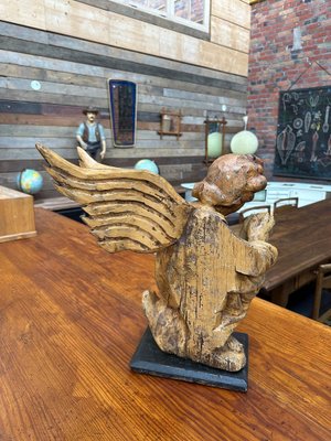 Carved Wooden Angel, 1890s-WSZ-1743194