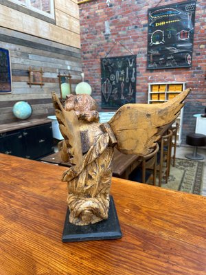 Carved Wooden Angel, 1890s-WSZ-1743194