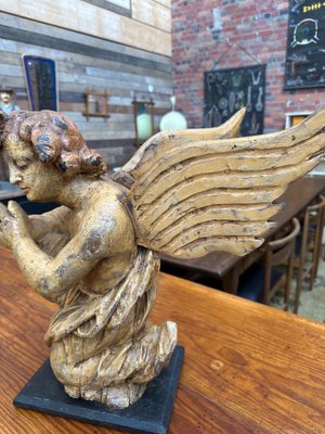 Carved Wooden Angel, 1890s-WSZ-1743194