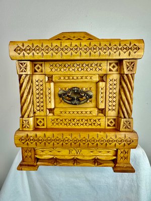 Carved Wooden Box Chest, 1988-ZDM-1765166