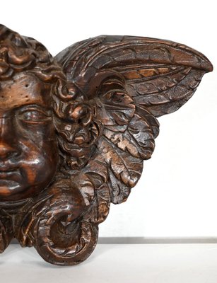 Carved Wooden Cherubs, Late 19th Century, Set of 2-RVK-1395825