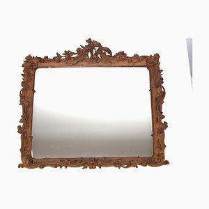 Carved Wooden Frame with Mirror, 1880s-ZWH-971591