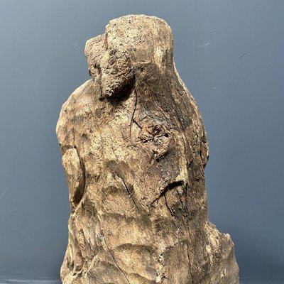 Carved Wooden Head of Man with Beard-NPL-1327896