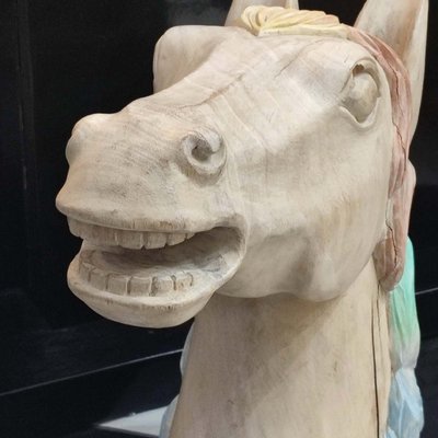 Carved Wooden Horse Head-YGE-1170502