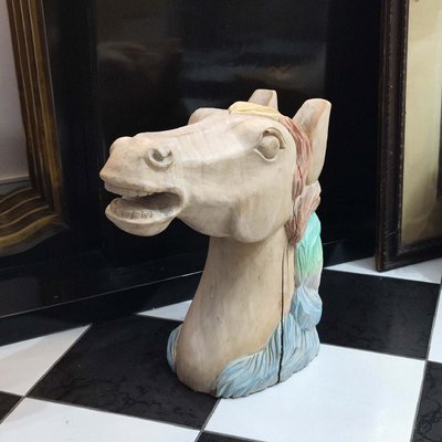 Carved Wooden Horse Head-YGE-1170502