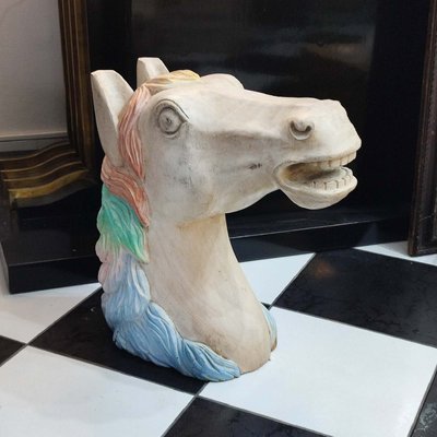 Carved Wooden Horse Head-YGE-1170502