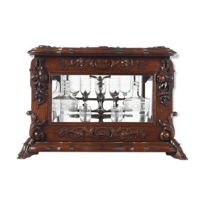 Carved Wooden Liquor Buffet, 1920s-NQ-571258