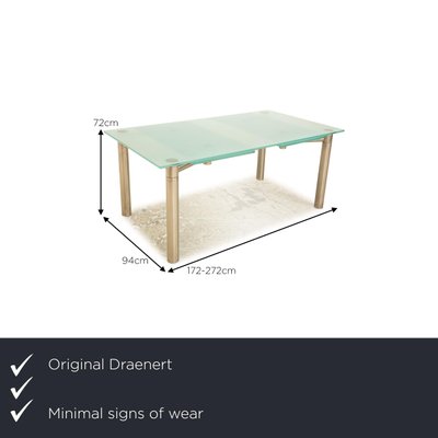 Casanova Extendable Dining Room Table in Glass Blue from Draenert-RQW-1813903