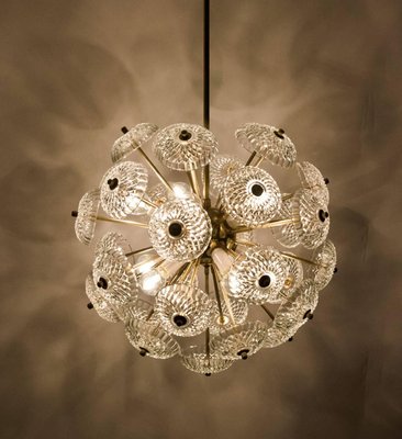 Cascade Brass and Glass Chandelier in the Manner of Emil Stejnar-VDW-910937