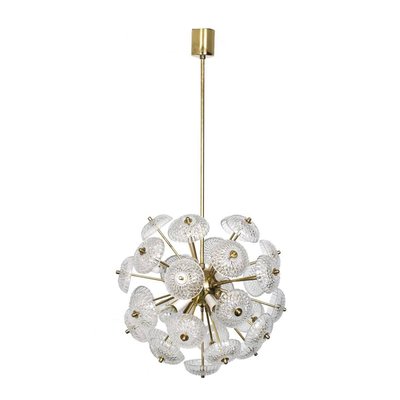 Cascade Brass and Glass Chandelier in the Manner of Emil Stejnar-VDW-910937