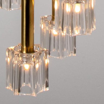 Cascading Glass and Brass Pendant fro Peill Putzler, 1970s-VDW-1704092