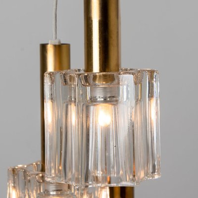 Cascading Glass and Brass Pendant fro Peill Putzler, 1970s-VDW-1704092