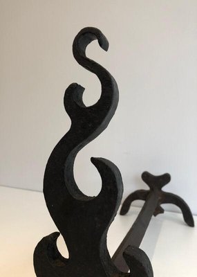 Cast and Wrought iron, French, 1940s, Set of 2-BA-873974