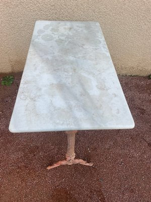 Cast Iron and Marble Bistro Table, 1900s-SDV-1755970