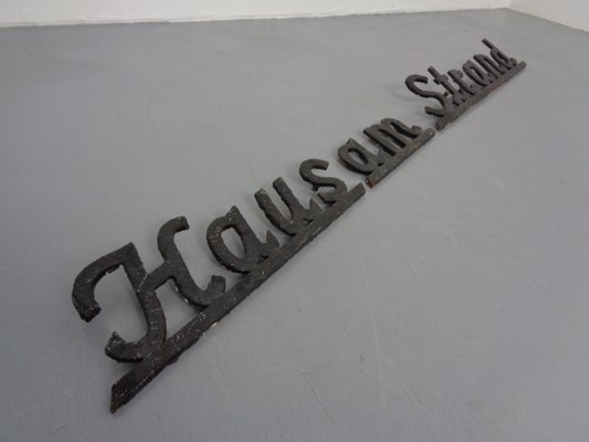 Cast Iron House Am Beach Lettering, Germany, 1960s, Set of 3-RDW-1389837