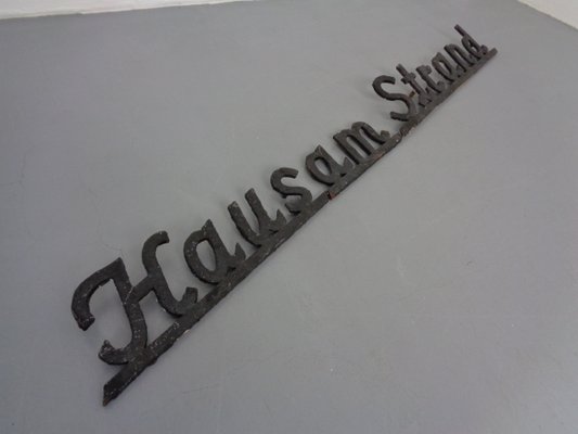 Cast Iron House Am Beach Lettering, Germany, 1960s, Set of 3-RDW-1389837