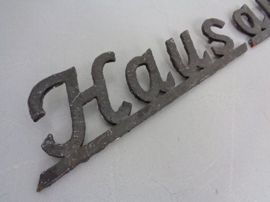 Cast Iron House Am Beach Lettering, Germany, 1960s, Set of 3-RDW-1389837