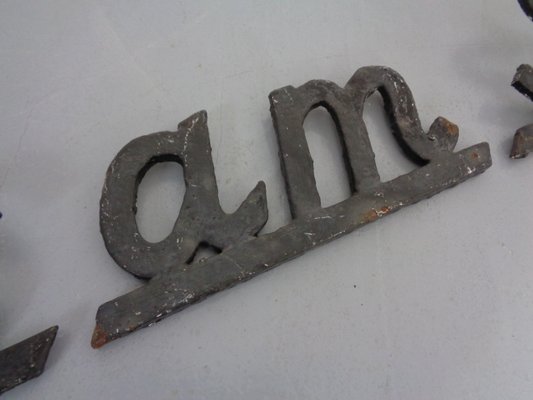 Cast Iron House Am Beach Lettering, Germany, 1960s, Set of 3-RDW-1389837