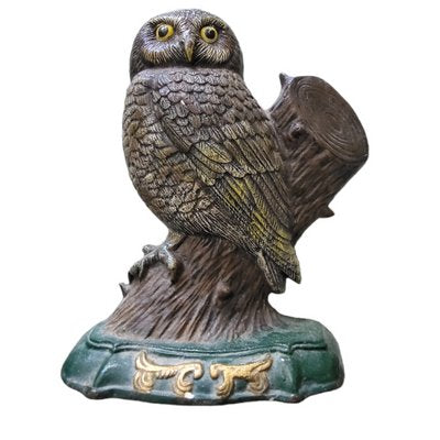 Cast Iron Sculpture of Owl, 20th Century-TCS-1391232