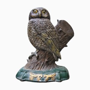 Cast Iron Sculpture of Owl, 20th Century-TCS-1391232