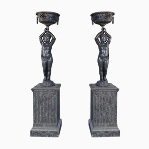 Cast Iron Statues, Set of 2-WSV-1014256