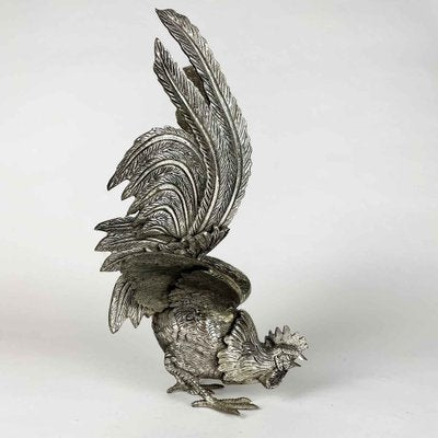 Cast Rooster Figurines, 1890s, Set of 2-TBU-2041458