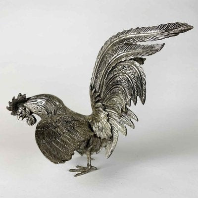 Cast Rooster Figurines, 1890s, Set of 2-TBU-2041458