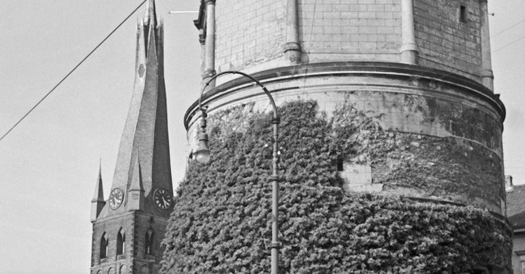 Castle Tower and St. Lambert's Church Dusseldorf, Germany 1937-DYV-995293