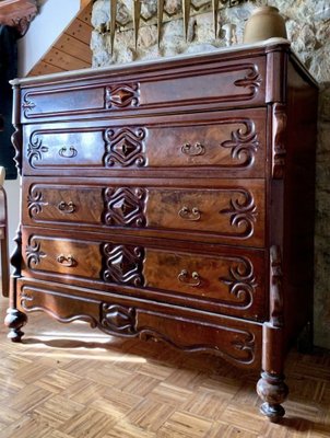 Catalan Mahogany Chest of Drawers, Spain, 19th Century-HDF-1742974