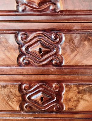 Catalan Mahogany Chest of Drawers, Spain, 19th Century-HDF-1742974