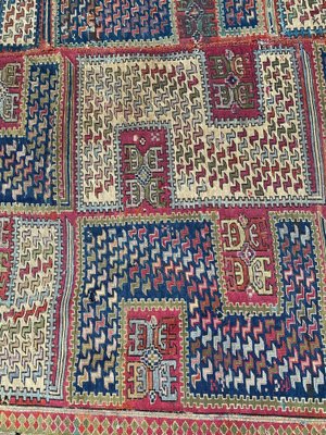 Caucasian Verneh Embroidered Kilim-YMM-1061754