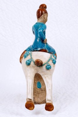 Cavalier in Terracotta with Turquoise Glaze, 19th Century-UQL-1789773