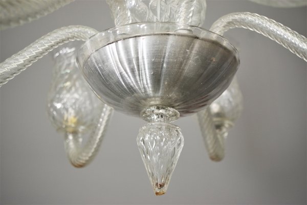 Ceiling Chandelier Venini in Murano Glass, 1950s-KNM-1186337