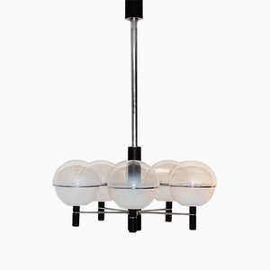 Ceiling Chandelier with Spherical Diffusers in Blown Glass, 1960s-YMJ-1090216