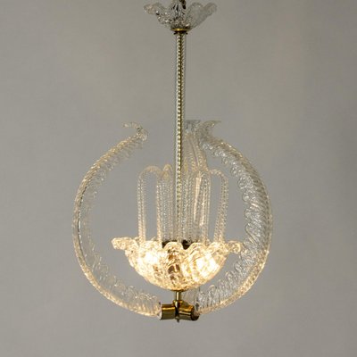 Ceiling Lamp by Fritz Kurz for Orrefors, 1940s-NL-1425871