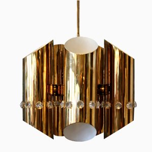 Ceiling Lamp in Brass, 1970s-BPJ-1382800