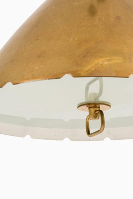 Ceiling Lamp in Brass and Glass attributed to Paavo Tynell, 1950s-SC-1803262